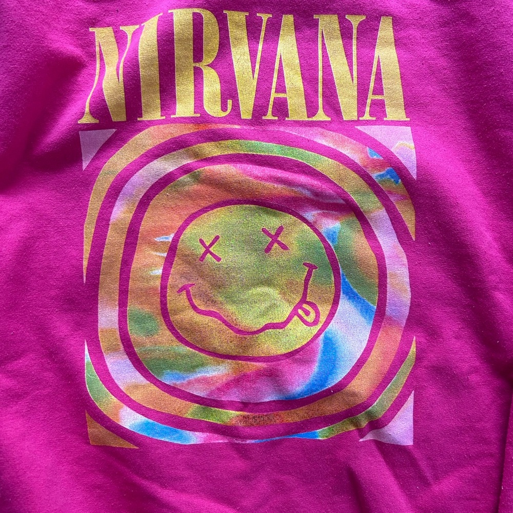 Hot pink nirvana crewneck